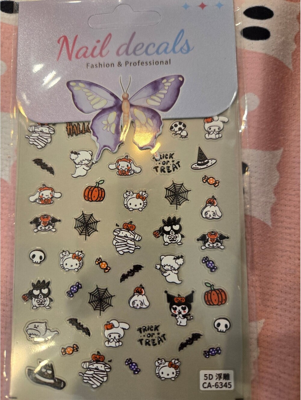 Sanrio Characters Halloween nail decals
